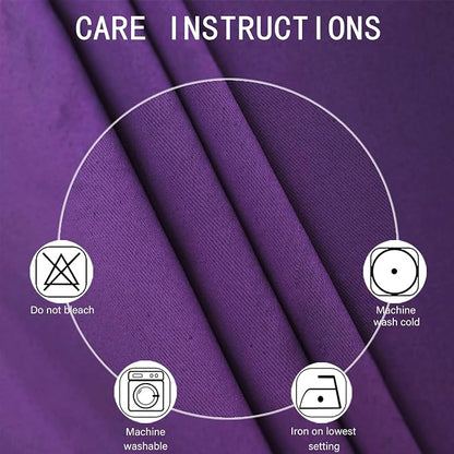 LEMOMO Blackout Curtains 52 x 90 Inch Long Purple Curtains Set of 2 Panels Room - Image 4
