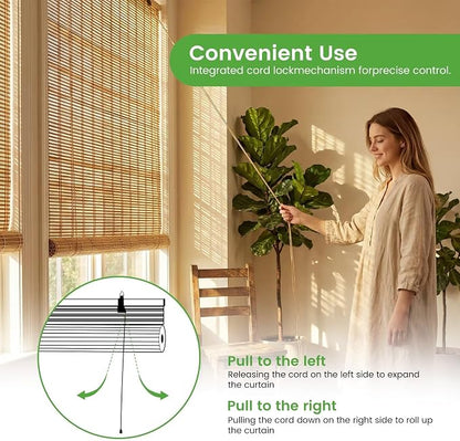 Bamboo Blinds, Custom Sizes Roller Shades - Image 5