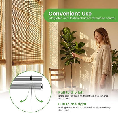 Bamboo Blinds, Custom Sizes Roller Shades - Image 5