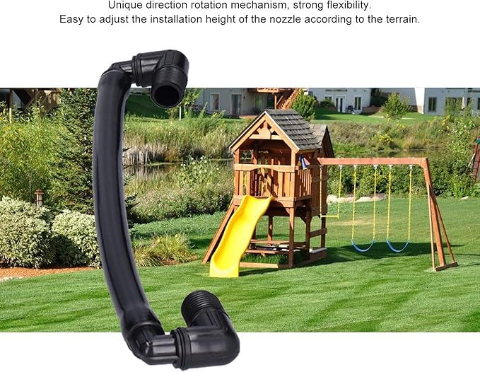 10PCS G 1/2 Male Thread Swing Joints, Plastic Rotatable Height Adjustable Support Arm Sprinkler Fittings Professional Lawn Irrigation Tool 13.4x2.0in