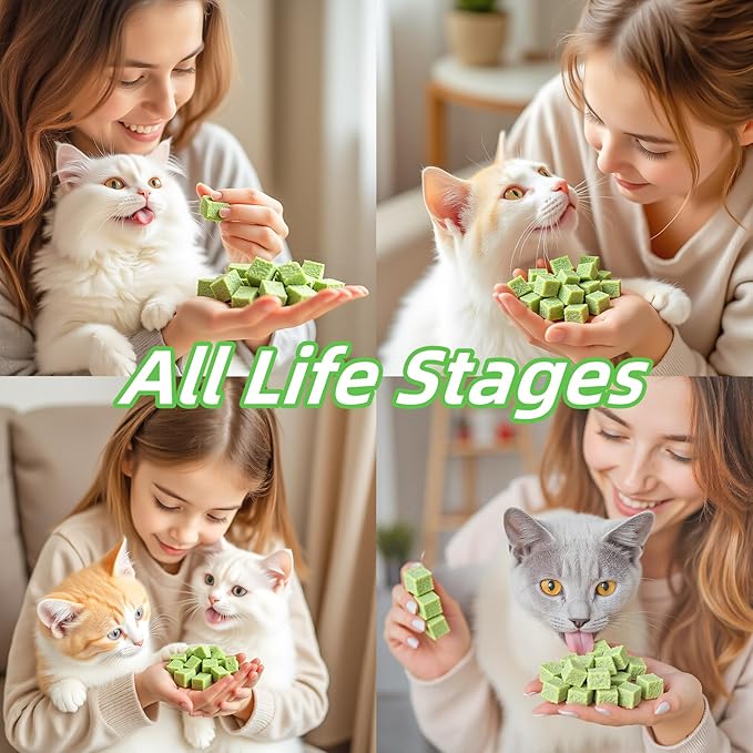 120g/4.23oz Cat Toy Cats Grass Treats, Fish Oil Kitten Grass Catnip Stick for Hairball Removal Teeth Cleaning Cats Edible Freeze Dried Kitty Lickable Chew Dental Snack for Indoor Kitty Food