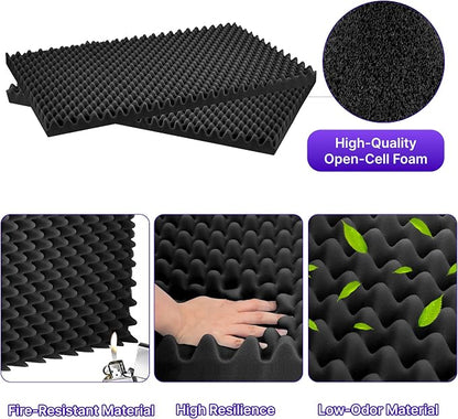1 Pack Sound Proof Foam Panels for Walls, High Density Egg Crate Sound - Image 4