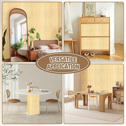 Natural Bamboo Wall Panel Covering Roll, Flexible Pole Wrap Wainscoting - Image 6