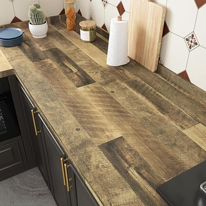 WESTICK Brown Wood Contact Paper Peel and Stick Countertops Waterproof Wood - Image 2