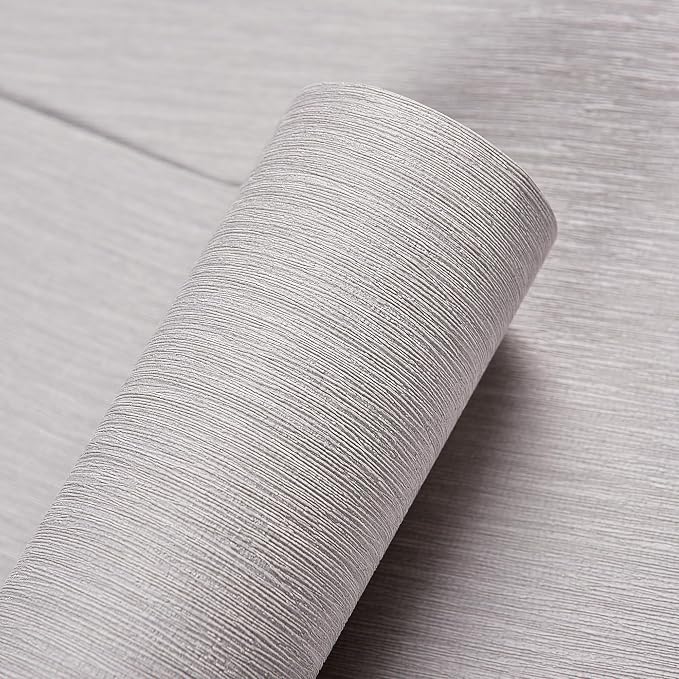 Haimin Grasscloth Wallpaper Peel and Stick 20.9in X 393in Fabric Contact Paper by HaiminHomeDecorWallpaper