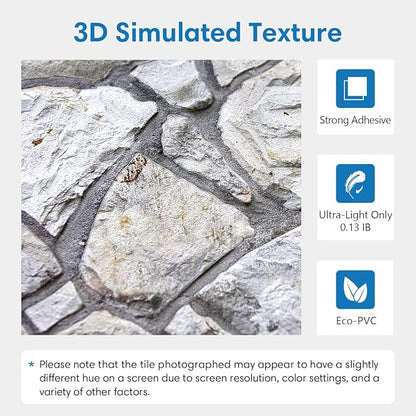 COMSTICKC 3D Faux Stone Wall Panel Peel and Stick Wall Covering, Not Real Stone - Image 3