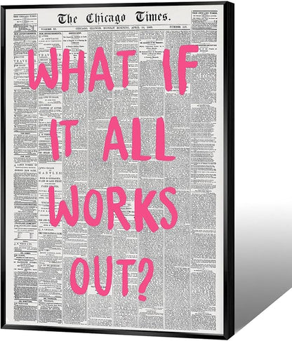 Liyark Retro Trendy Newspaper Canvas Wall Art by Liyark