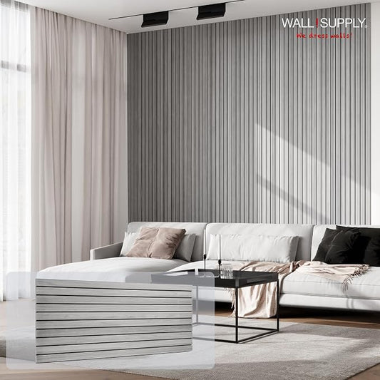 Wall!Supply Ultralight Linari Modern Grey EPS Foam Faux Wood 3D Wall Panels - Image 2
