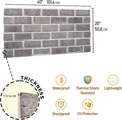 3D Faux Brick Wall Panels – Lightweight Styrofoam Cladding - Image 2