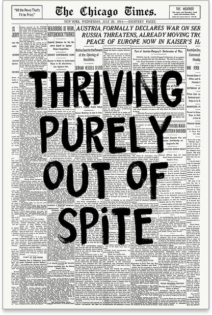 noxozoqm Black And White Newspaper Poster Fashion Fun Motivational Quote Wall by Unknown