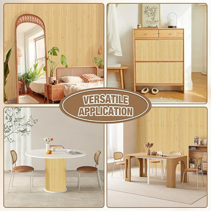 Natural Bamboo Wall Panel for Interior Wall Decor, Pole Wrap Wainscoting - Image 6