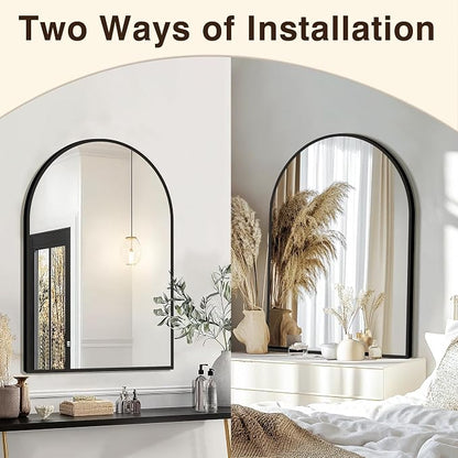 FICTOR Bathroom Mirror for Wall, Arched Vanity Bathroom Mirror for Over Sink - Image 4