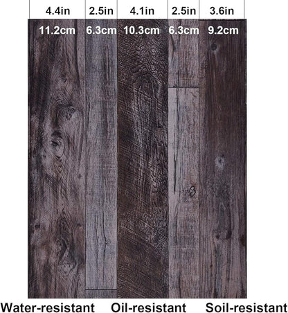 WENMER 17.71" x 118.1" Grey Wood Peel and Stick Shiplap Self-Adhesive Wallpaper - Image 5