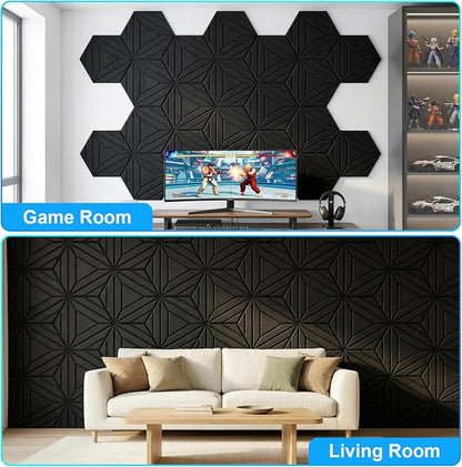 12 Pack Hexagon Acoustic Panels, DIY Sound Proof Foam Panels - Image 7