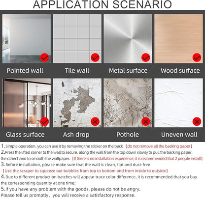 Grey Wallpaper Self Adhesive Peel and Stick Wall Pattern - Image 7