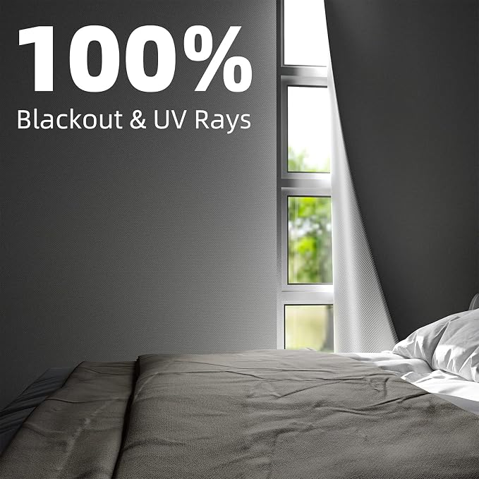 NIGHTON Portable Blackout Curtains 100"×59", Strong Hook and Loop Tape Strips - Image 2