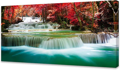 Cao Gen Decor Art-S05175 Wall Art 1 Pieces Waterfall Canvas Print Landscape by Cao+Gen+Decor+Art