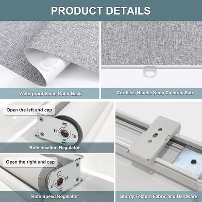 Customize Cordless Roller Shades Blackout Blinds - Image 8
