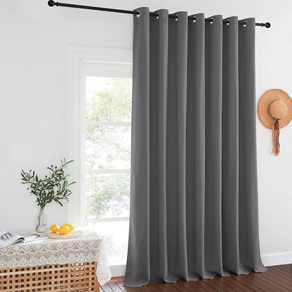 NICETOWN Blackout Sliding Glass Door Curtain 144 inches Long, Grommet Thermal - Image 2