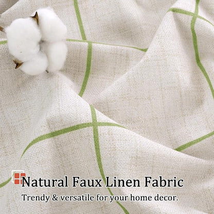 Lajode Sage Green Linen Blackout Curtains - Image 5