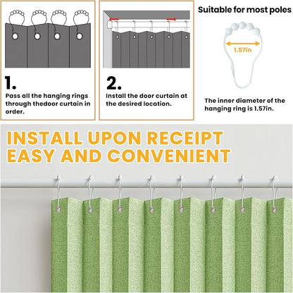 AJAZZ 100% Blackout Magnetic Door Curtain Accordion Doors Interior Folding - Image 6