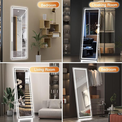 Hasipu Full Length Mirror with Lights, Full Body Dressing Standing, Hanging - Image 7