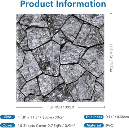COMSTICKC 3D Faux Stone Wall Panel Peel and Stick Wall Tiles, Ultra-Light Thin - Image 5