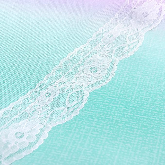 XiDi Curtains for Bedroom Decor, RainbowPink Purple Green 42/84/1 - Image 8