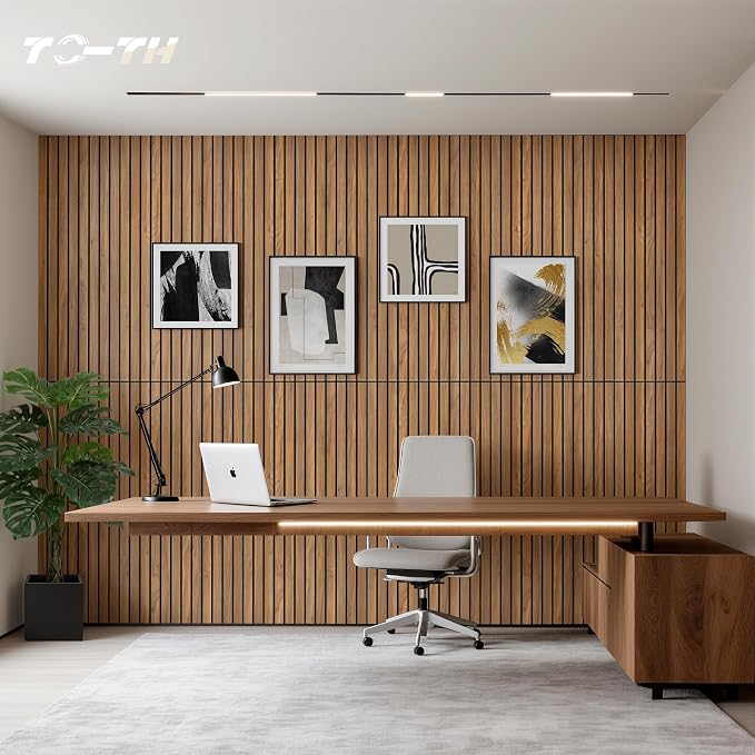TO-TH Wood-Look Sound Panels, 4 Pack 47.2” x 23.6” Soundproof Wall Panels - Image 6