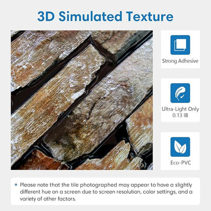 COMSTICKC 3D Faux Stone Wall Panel Peel and Stick Wall Sticker, Ultra-Light - Image 4