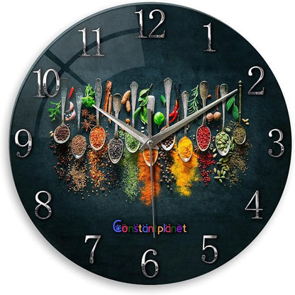 Kitchen Wall Clock Battery Operated 12 Inches Round Decorative Clocks by Constantplanet%E6%97%97%E8%88%B0%E5%BA%97