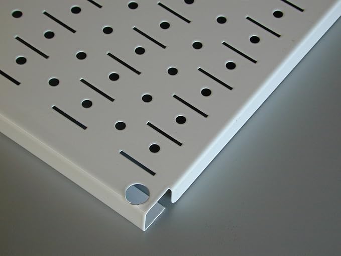 Wall Control Pegboard 16in x 32in Horizontal Beige Metal Pegboard Tool Board - Image 4