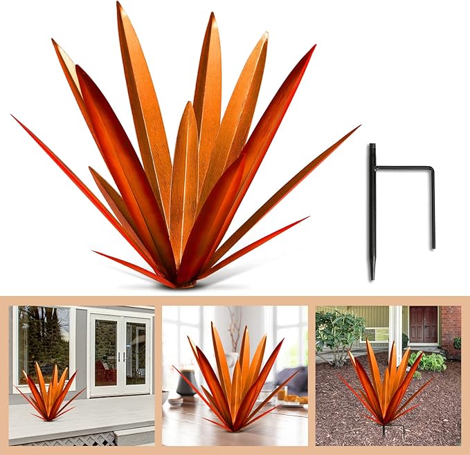 Homight Metal Country Tequila Sculpture DIY Plant Home Decor Garden Ornament Indooutdoor Statuette Patio Lawn Stake Decoration Gift