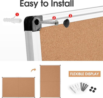 Cork Board Bulletin Board 36 x 48, Foldable Office Board - Image 7