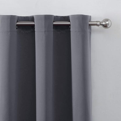 LEMOMO Grey Thermal Blackout Curtains/52 x 95 Inch/Set of 2 Panels Room - Image 7