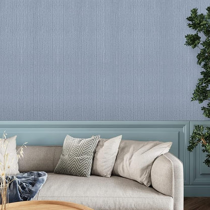 CRE8TIVE Grasscloth Peel and Stick Wallpaper Textured Blue Grass Cloth - Image 7