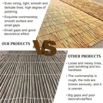 Outdoor Reed Roller Blinds, Retro Bamboo Roller Blinds, Anti-UV and Waterproof - Image 3