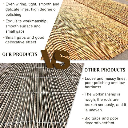 Outdoor Reed Roller Blinds, Retro Bamboo Roller Blinds, Anti-UV and Waterproof - Image 3