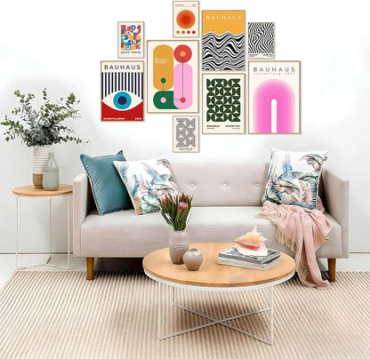 KBKBART 9PCS Eclectic Wall Art Decor, Modern Maximalist Wall Prints - Image 4