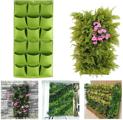 ZOENHOU 2 Pack Total 36 Roomy Pockets Green Vertical Garden Planter, - Image 7