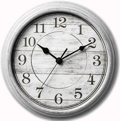 Wall Clock, 9 Inch Silent Wall Clocks Battery Operated, Decorative Clocks by HYLANDA