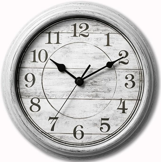 Wall Clock, 9 Inch Silent Wall Clocks Battery Operated, Decorative Clocks by HYLANDA