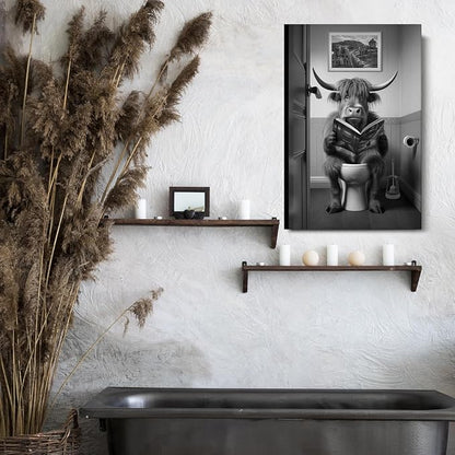 DIHSIEG Inspirational Canvas Wall Art funny bathroom wall art Print Poster - Image 6