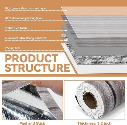 KASARO Peel and Stick Backsplash Wall Tile, 118 × 47 inch Self-Adhesive Thicker - Image 2