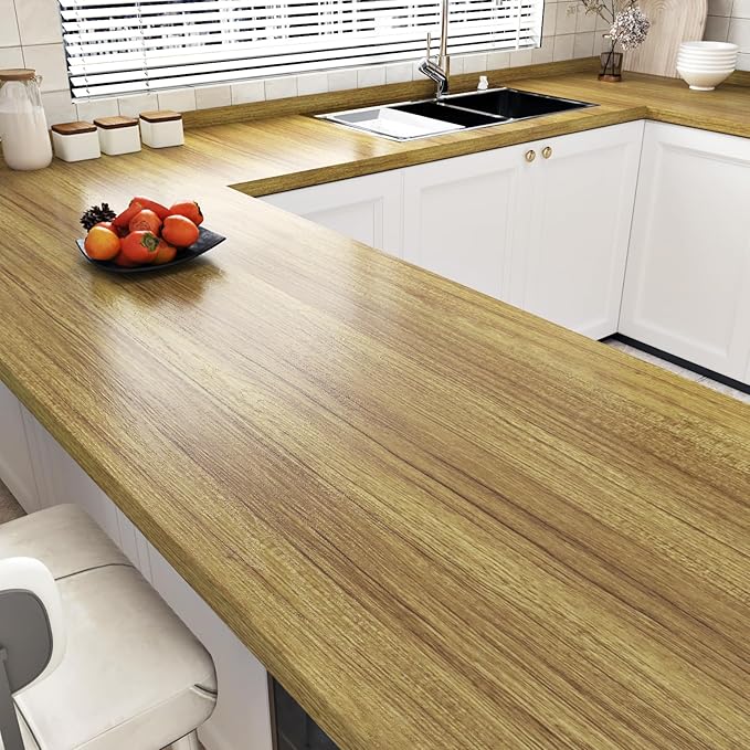 WESTICK Brown Wood Peel and Stick Wallpaper Light Wood Grain Contact Paper - Image 2