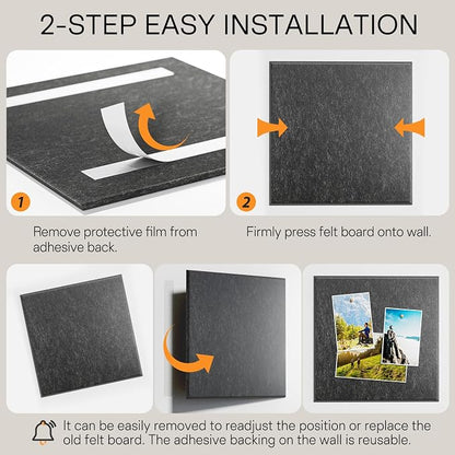 MaxGear Large Cork Board for Wall 36" x 24", Dark Gray Bulletin Board, 6 Pack - Image 5
