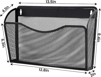 Gawerk 6 Pack Wall File Organizer, Mesh Wall File Pocket Mail Organizer Hanging - Image 2