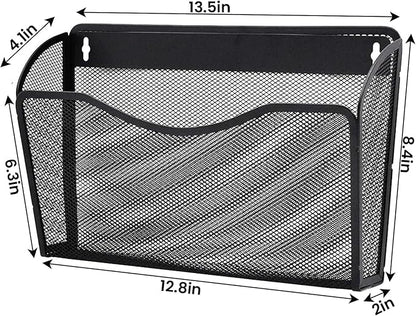 Gawerk 3 Pack Wall File Organizer, Mesh Wall File Pocket Mail Organizer Hanging - Image 2