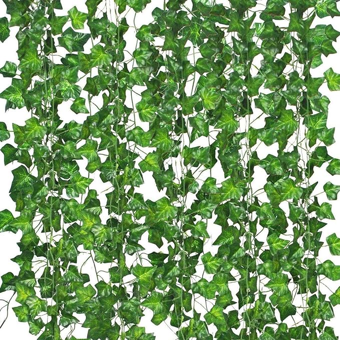 Comtelek Fake Vines for Room Decor 48PCS Artificial Ivy Garland by Comtelek