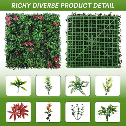 Grass Wall Panels 18 Pack 20"x20", Artificial Hedge Greenery Wall Backdrop - Image 2